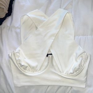 White crop top